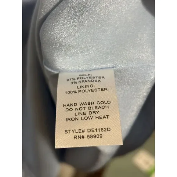 GB Blue Puff Sleeve Mini Dress XL Cottagecore Floral Romantic Fairy Prarie - Picture 5 of 8